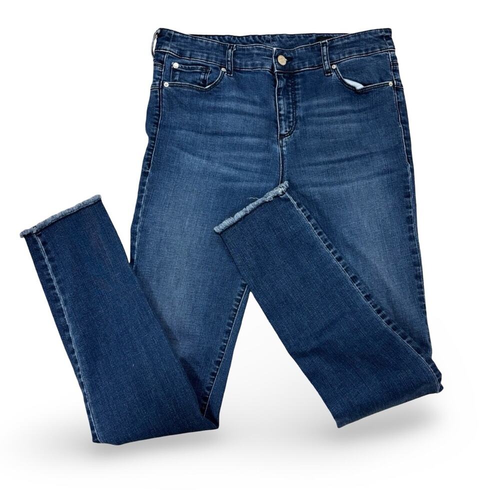 ARMANI EXCHANGE A|X J69 Super Skinny Lift Up Raw Hem Denim Jeans Women's Size 31